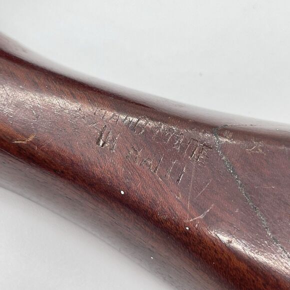 Vintage Solid Mahogany Leaf Tray Hand Carved Serving Dish Haiti Wood Platter 17” - Picture 8 of 10